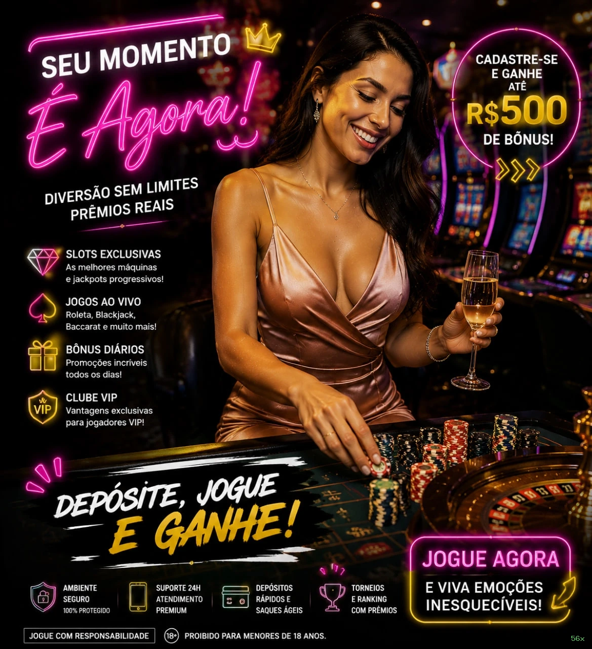 Ganhe prêmios incríveis na 56x
